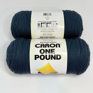 Caron One Pound Yarn Color Cape Cod Blue | Lot of 2 New Skeins 100% Acrylic